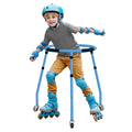 Roller Skate Trainer for Kids - Folding Adjustable Height (27"-33") Skater Aid Training Walker All-Metal Frame Stable Learning Assistant for Toddlers Boys Girls