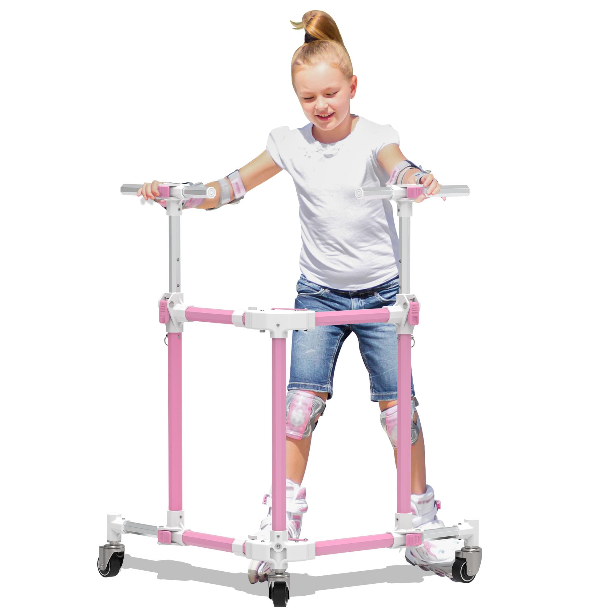 GanFindX Folding Kids Roller Skate Trainer, Height Adjustable Skating Aid