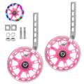 Bicycle Training Wheels - Adjustable Stabiliser Support Wheels for Kids Bikes of 12 14 16 18 20 Inch (Pink)