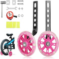 Trainer Wheels for Bicycle, Flash Mute Wheel, Heavy Duty Adjustable Bike Stabilizer for Kids with Bell and Reflective Sticker for 12 14 16 18 20 inch Single Speed Bike
