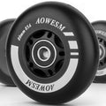 AOWESM Inline Skate Wheels, Outdoor & Indoor, 85A, 4-Pack (Black, 76mm)
